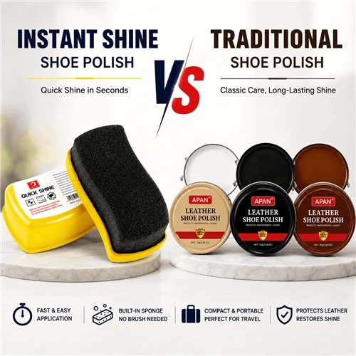 Instant Shine skokrem vs tradisjonell skokrem